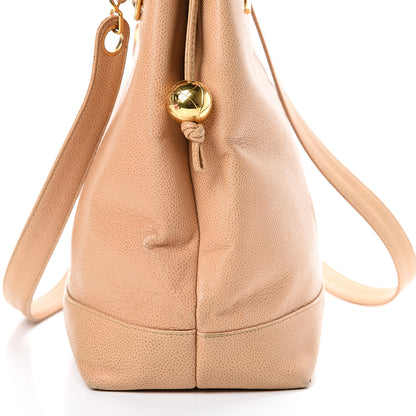 Chanel Caviar CC Shoulder Bag Beige 20 of 21