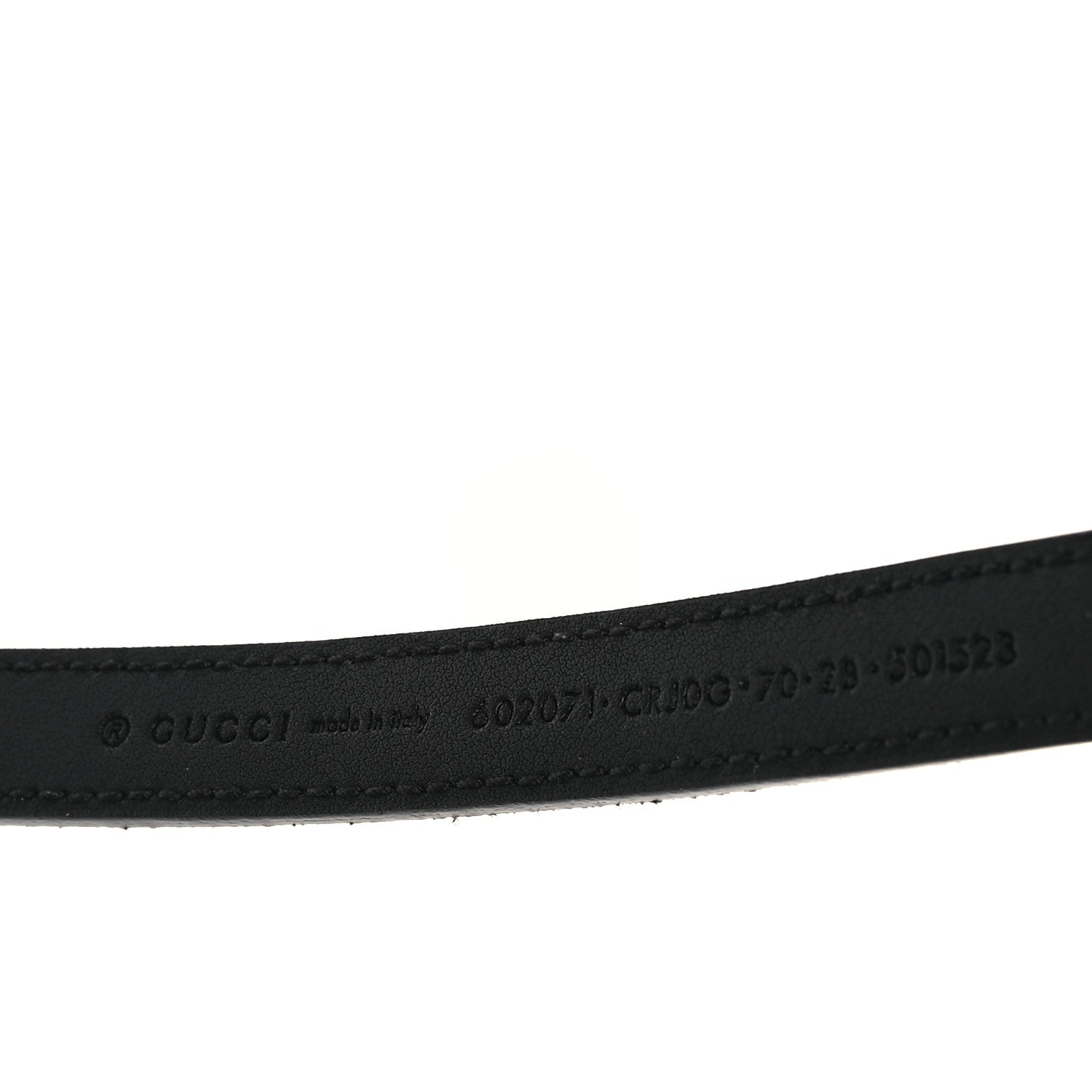 Gucci Suede Calfskin Torchon Double G 15mm Belt 70 28 Black 3 of 4