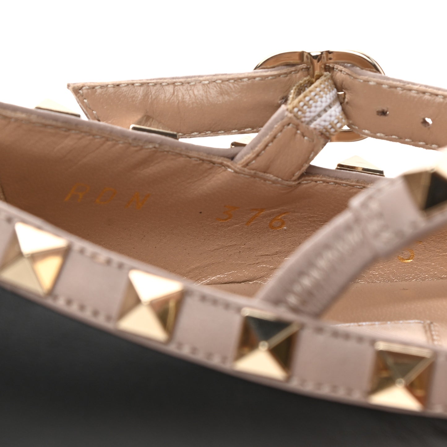 Nappa Rockstud Cage Ballerina Flats 35 Black Poudre