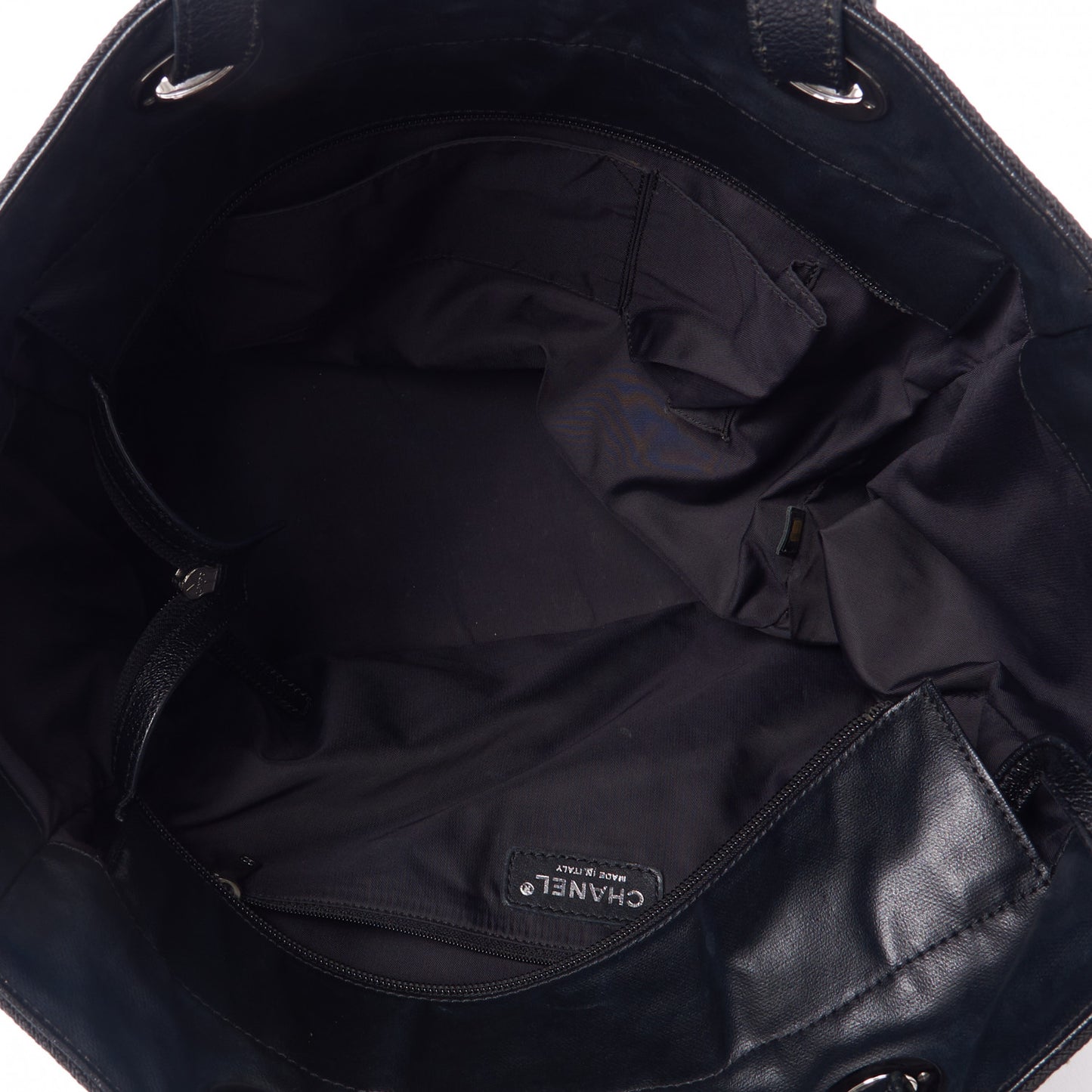 Coated Canvas Quilted Large Paris Biarritz Tote Black