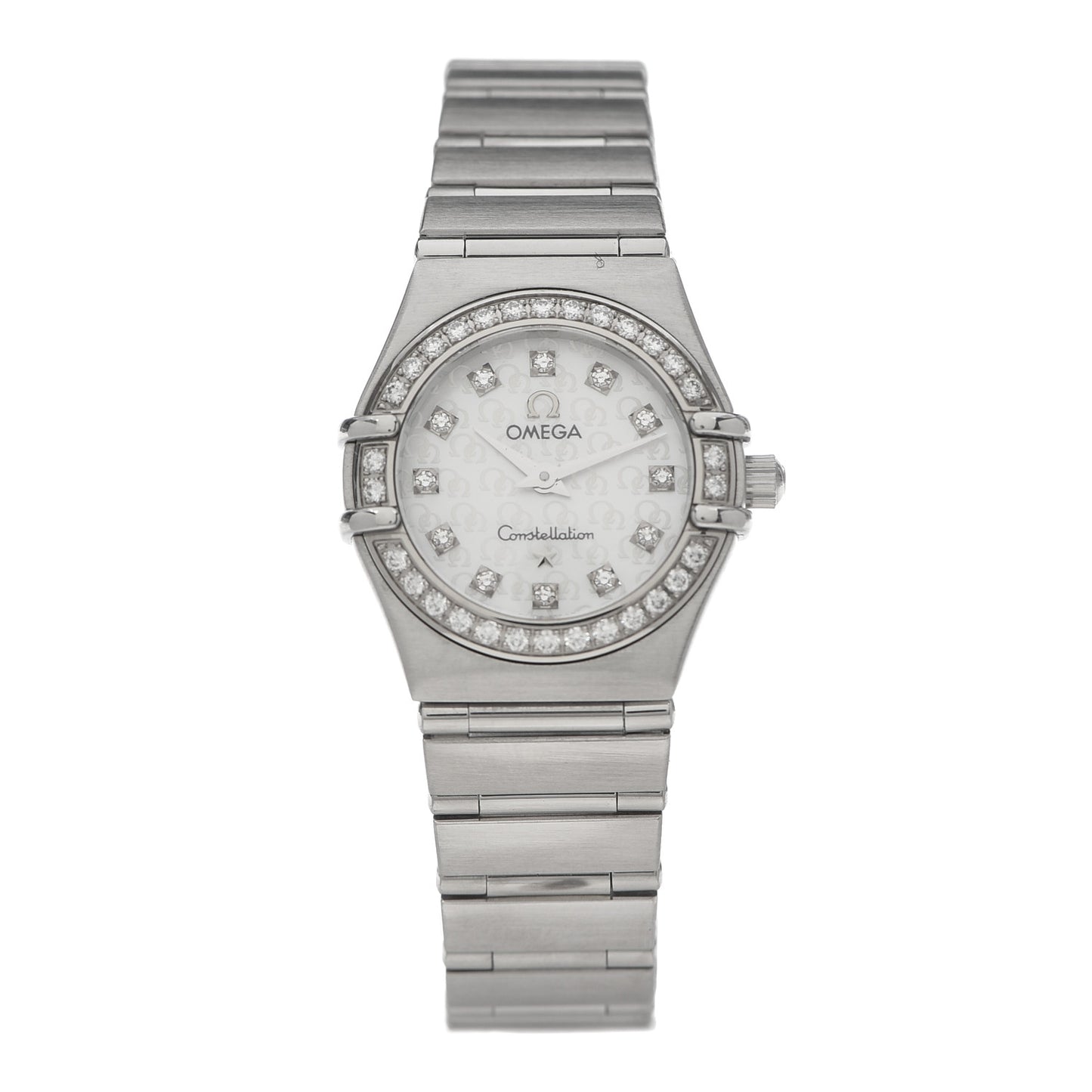 Stainless Steel Diamond Bezel Mother of Pearl 22mm Constellation Quartz Watch 1460.75.00
