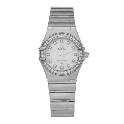 Omega Stainless Steel Diamond Bezel Mother of Pearl 22mm Constellation Quartz Watch 1460.75.00 1 of 14