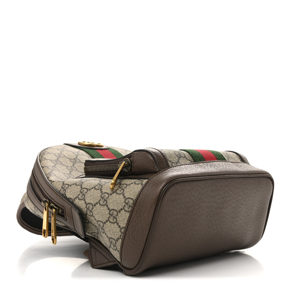 Gucci GG Supreme Backpack Beige/Ebony Pre-Owned GUCCI GG Supreme Backpack Beige Black Leather  main image 4