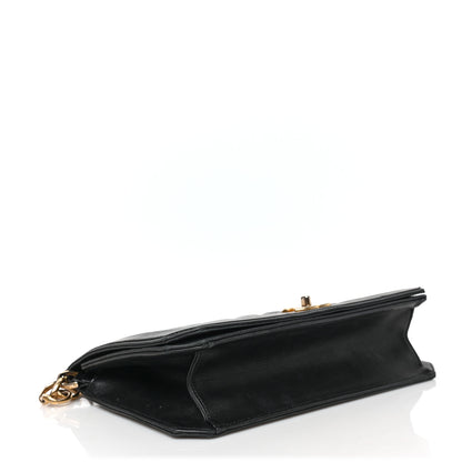 Chanel Calfskin Quilted Large Chain Link Full Flap Black 4 of 10