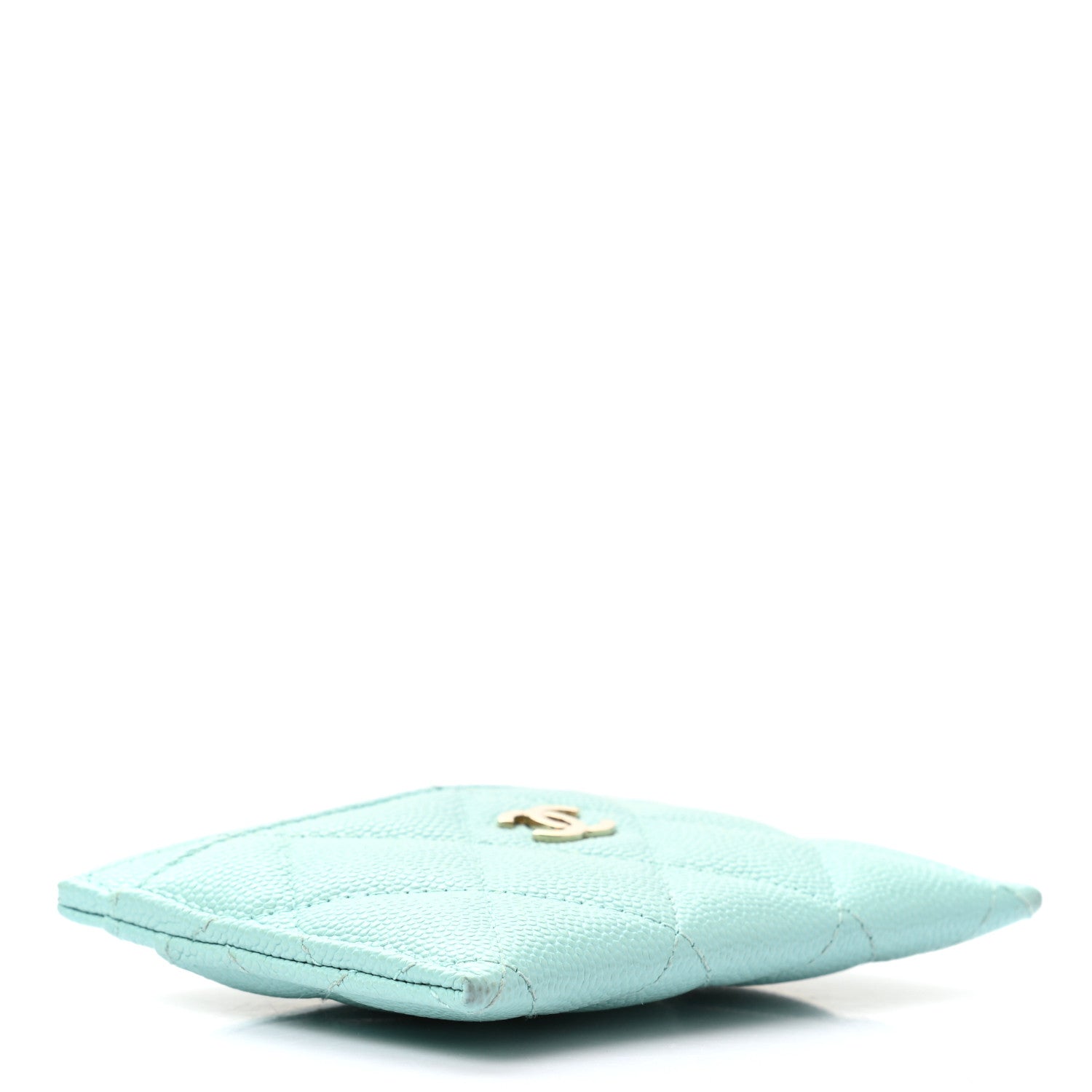 Chanel Caviar Quilted Card Holder Light Blue 4 of 7