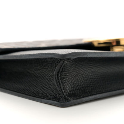 Fendi Vitello Cruise F is Fendi Bi-Color FF 1974 Embossed Medium Envelope Wallet On Chain Black Maya 8 of 11
