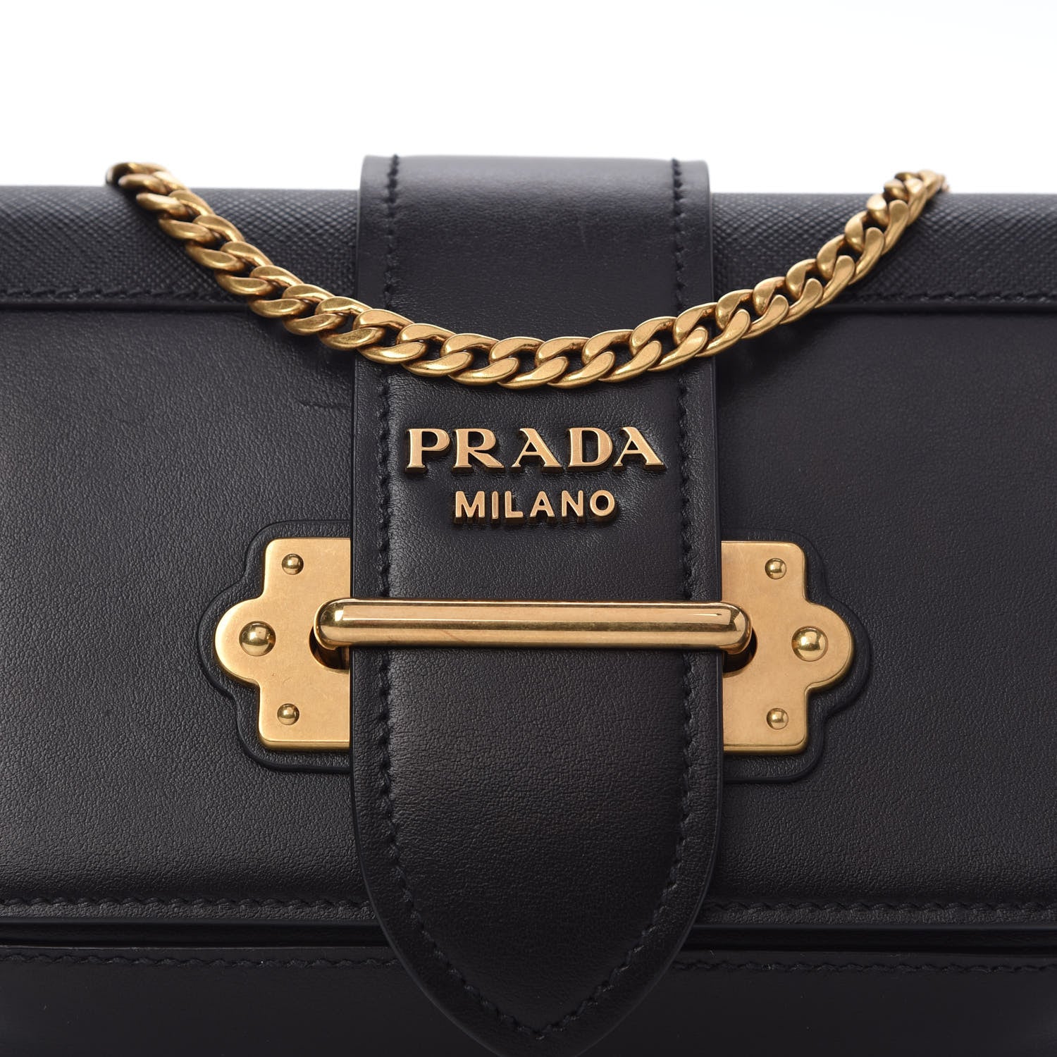 Prada Saffiano City Calf Cahier Belt Bag Black 9 of 9