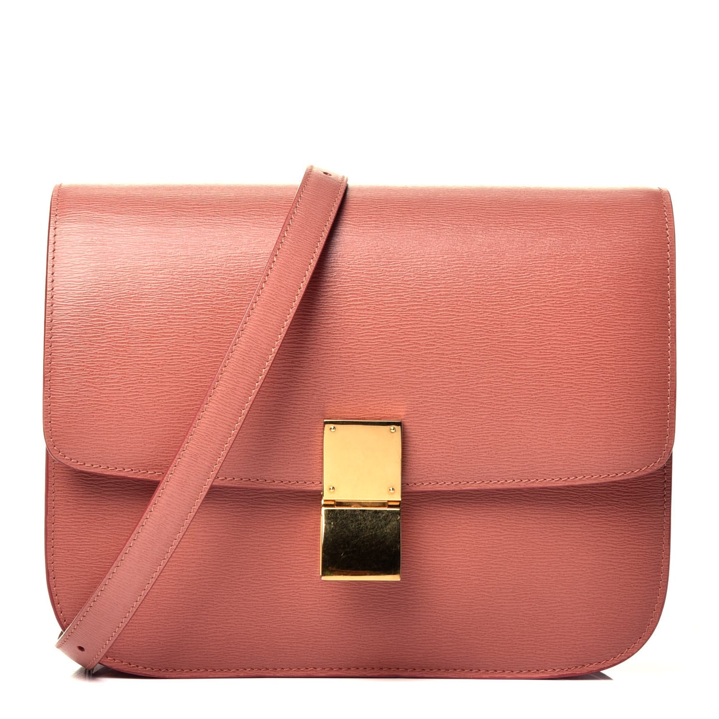 Liege Medium Classic Box Flap Bag Terracotta