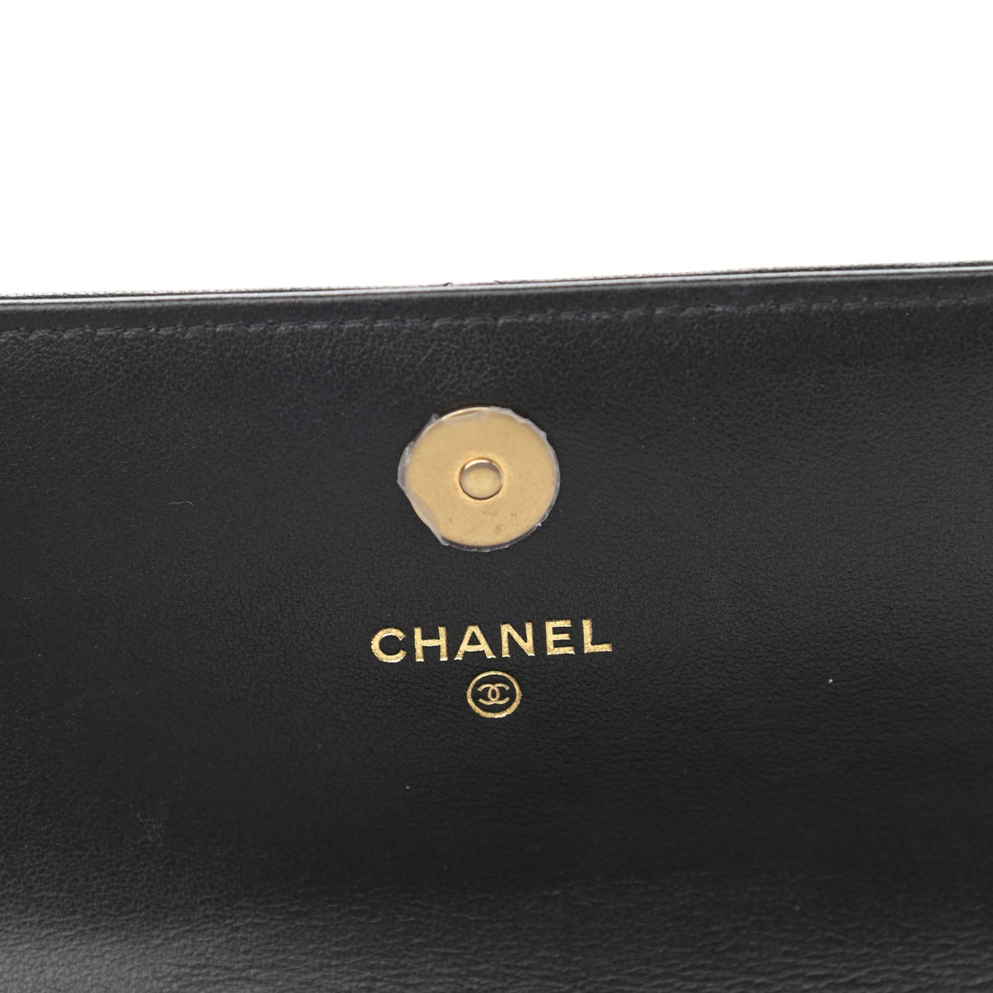Lambskin Quilted Chanel 19 Flap Clutch Black