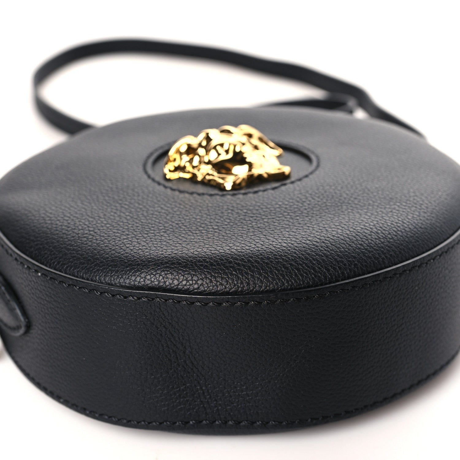 Versace Calfskin La Medusa Round Camera Bag Black 7 of 8