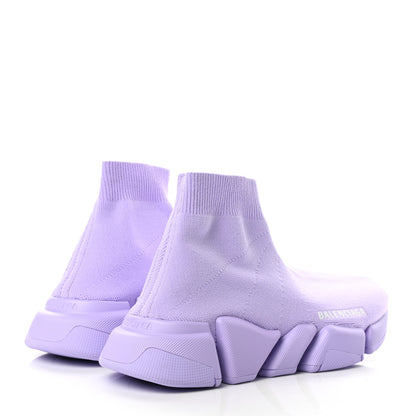 Balenciaga Technical 3D Recycled Knit Womens Speed 2.0 Sneakers 37 Monocolor Lilla 4 of 10
