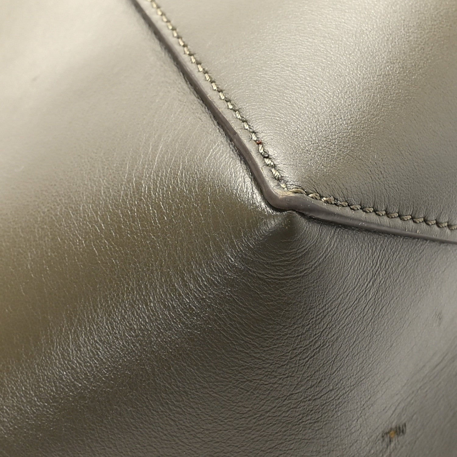Loewe Shiny Calfskin Medium Puzzle Fold Tote Dark Khaki Green 9 of 12