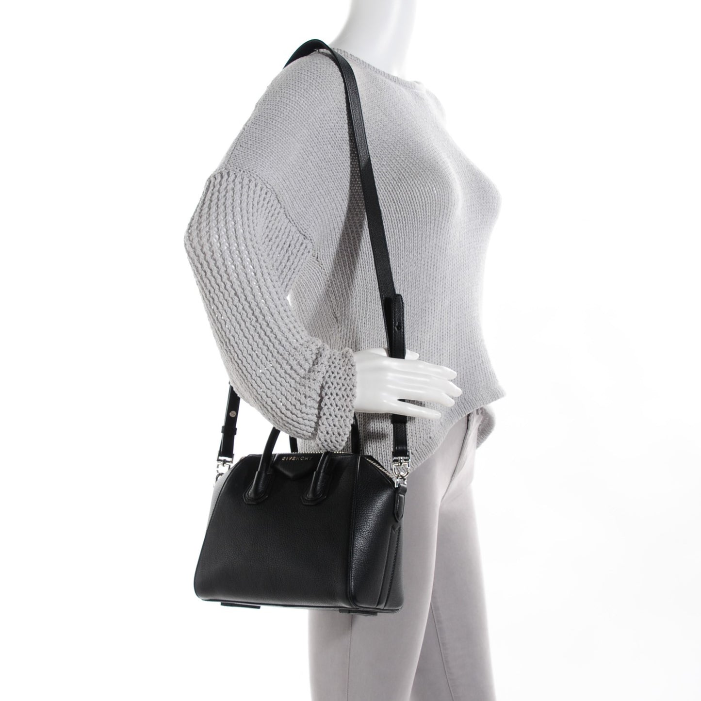 Sugar Goatskin Mini Antigona Black