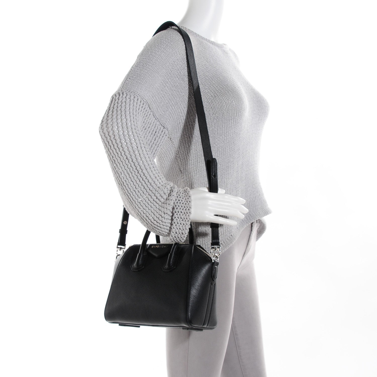 Givenchy Sugar Goatskin Mini Antigona Black 2 of 9