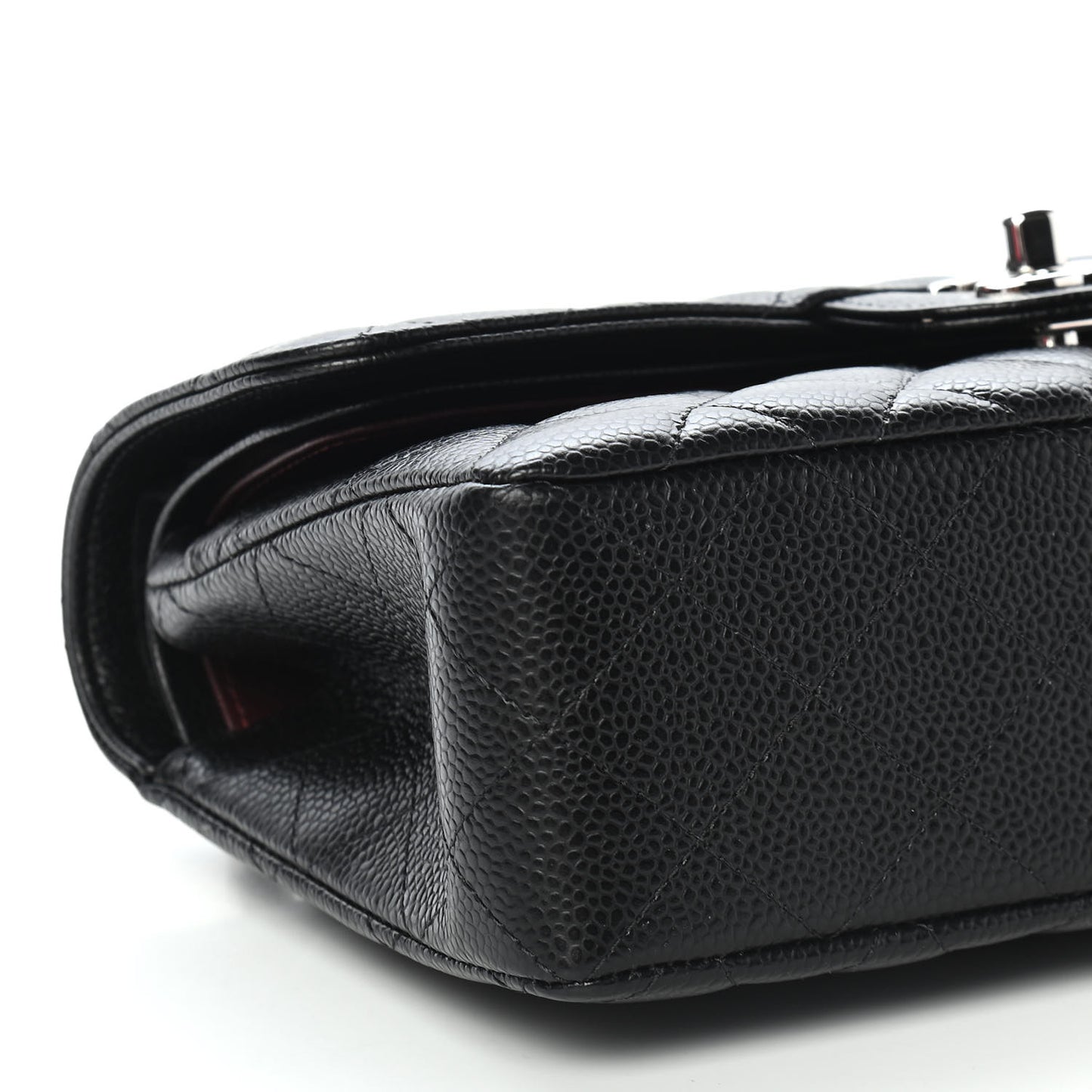 Caviar Quilted Small Double Flap Black