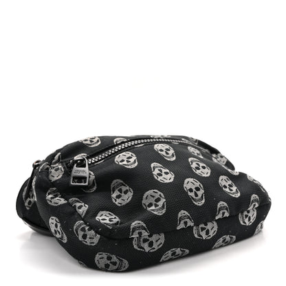 Alexander McQueen Jacquard Skull Belt Bag Black White 4 of 10
