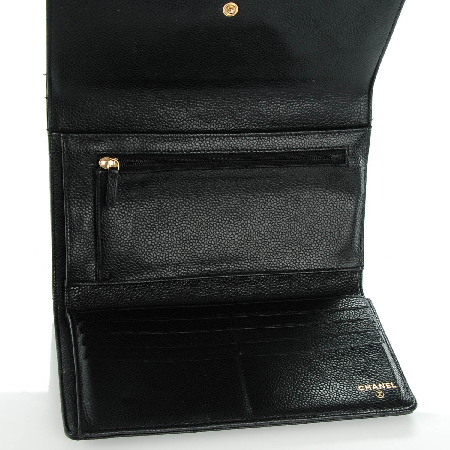 Chanel Caviar Quilted Large Flap Wallet Black 5 of 8