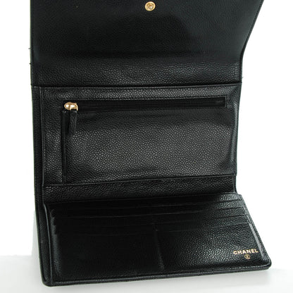Chanel Caviar Quilted Large Flap Wallet Black 5 of 8