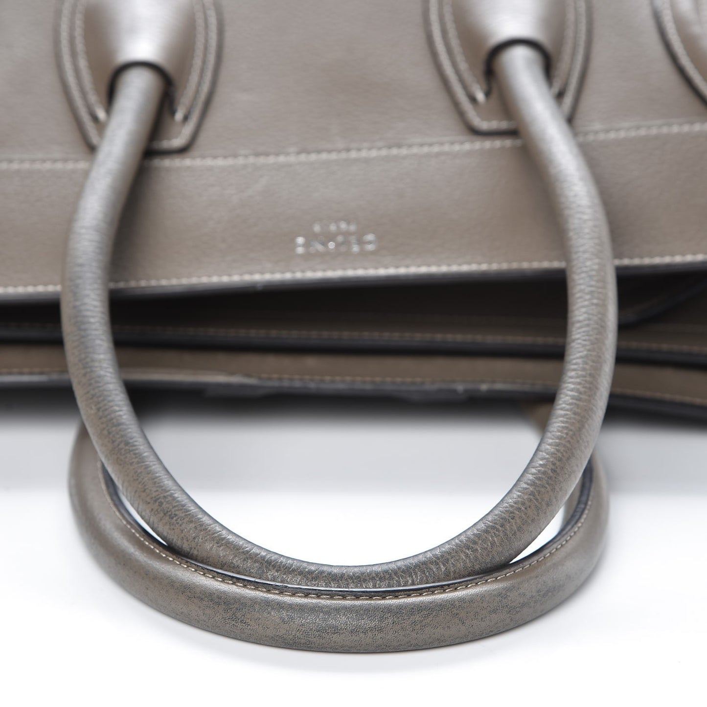 Drummed Calfskin Mini Luggage Souris