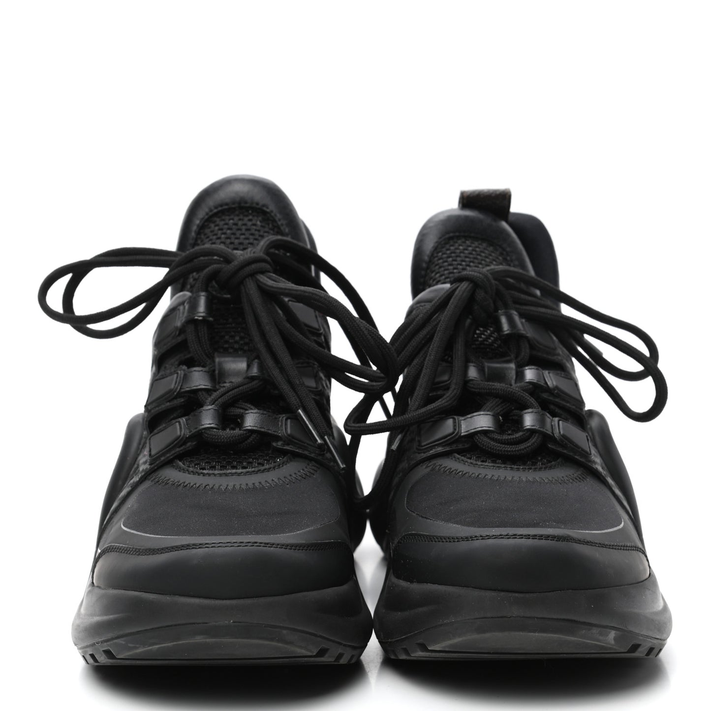 Calfskin Technical Nylon LV Archlight Sneakers 37 Black