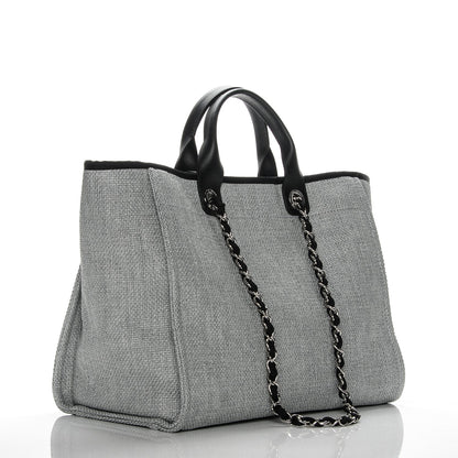 Chanel Canvas Large Deauville Tote Grey 3 of 7