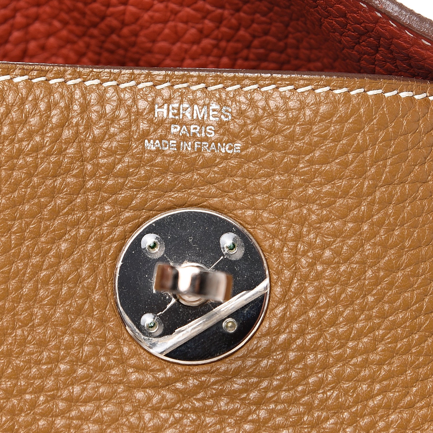 Hermes Taurillon Clemence Lindy 26 Kraft Sanguine 9 of 10