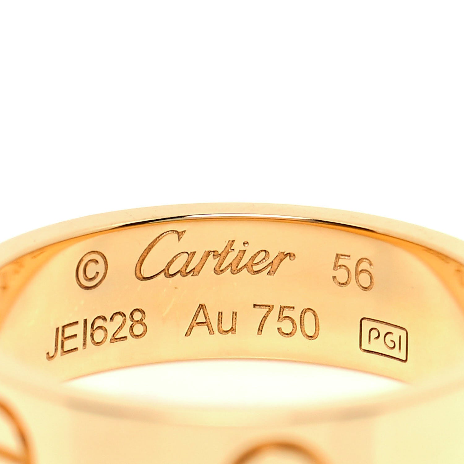 Cartier 18K Yellow Gold 5.5mm LOVE Ring 56 7.5 4 of 5