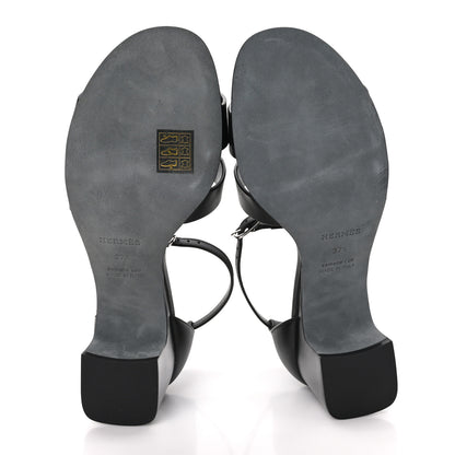 Hermes Calfskin Encens 50 Sandals 37.5 Black 5 of 8