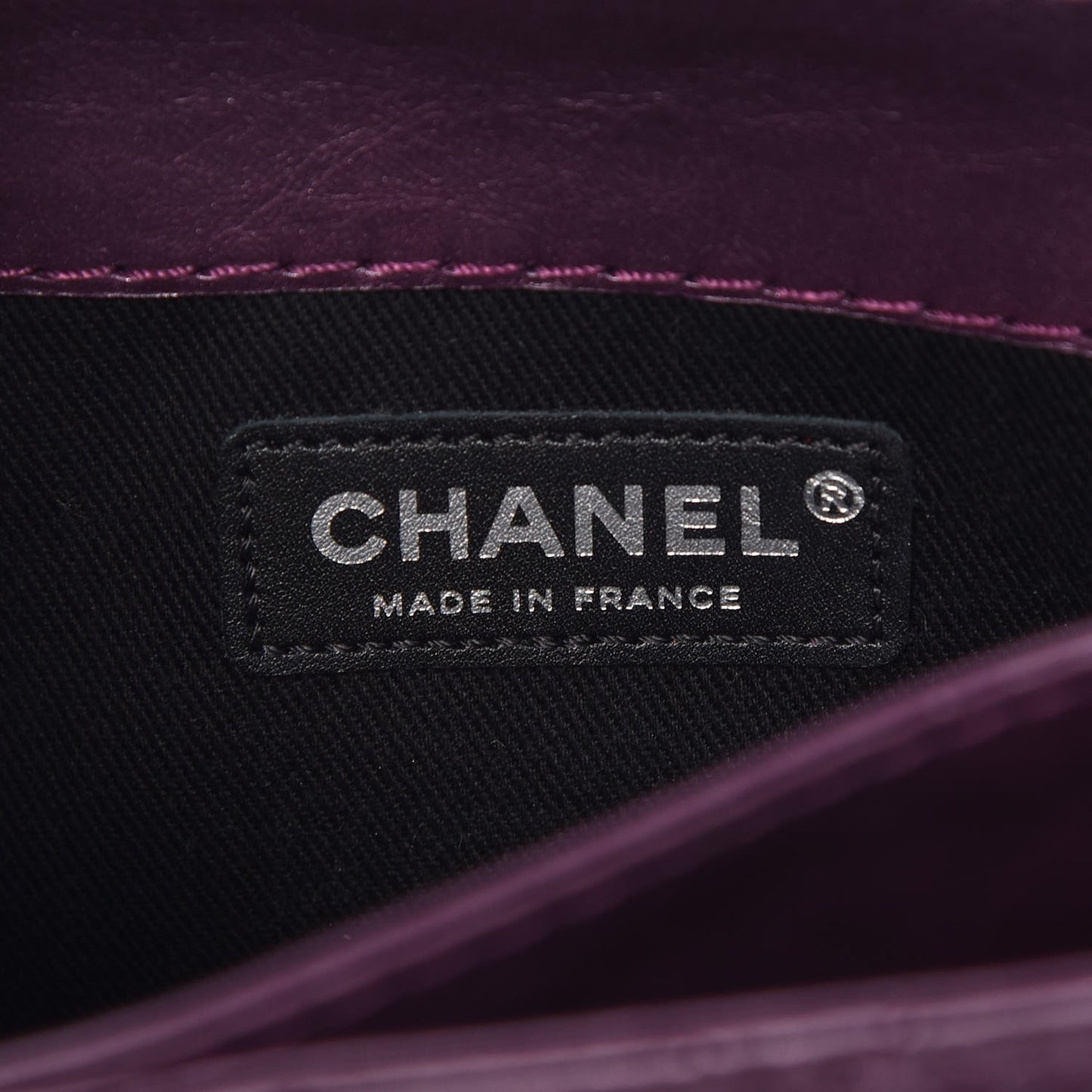 Calfskin Mineral Nights Mini Flap Dark Purple