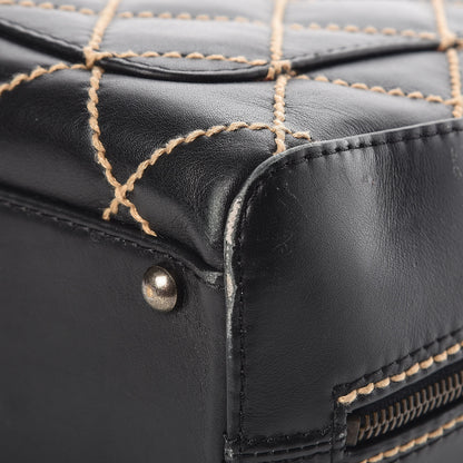 Chanel Calfskin Wild Stitch Top Handle Bag Black 16 of 16