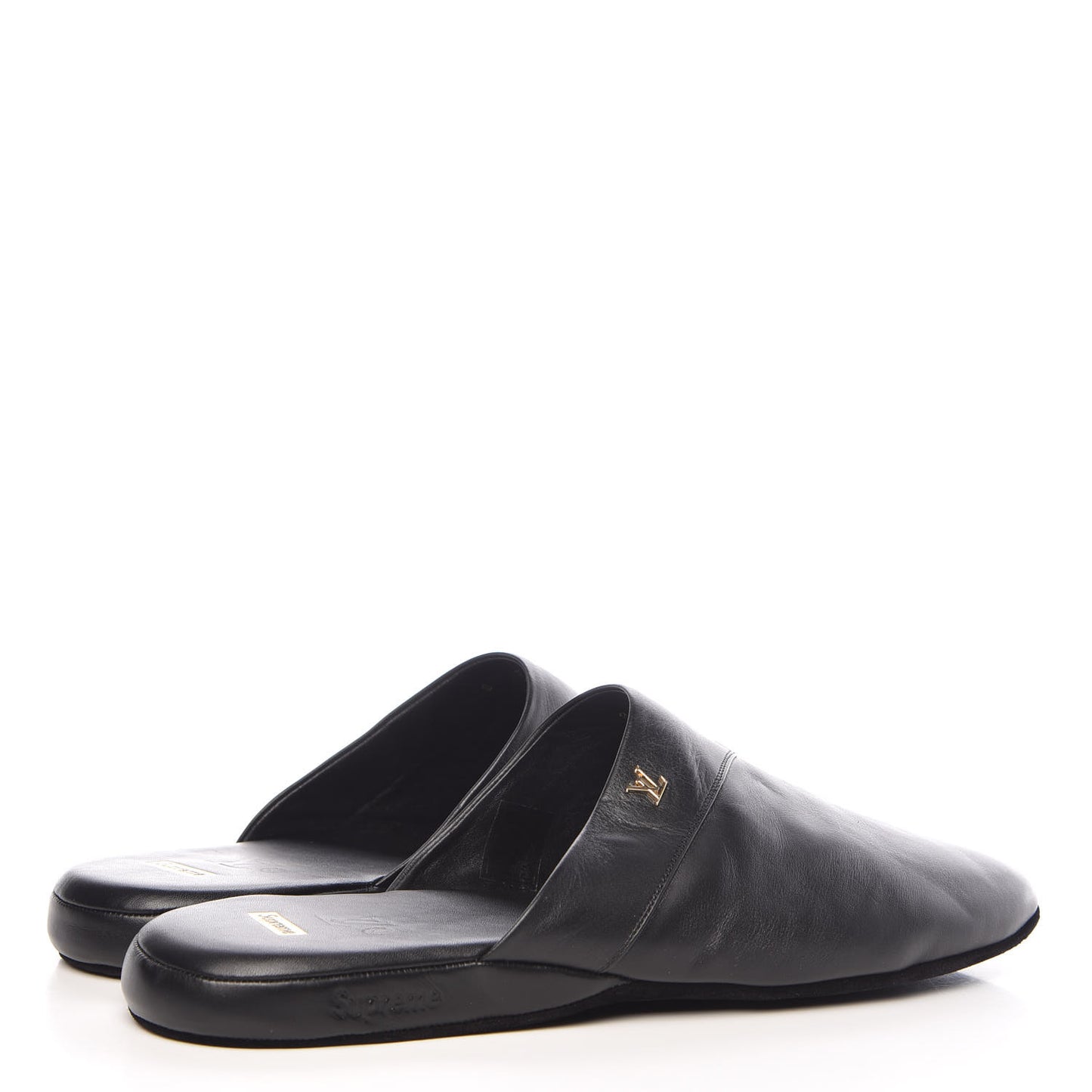 X SUPREME Lambskin Mens Hugh Slippers 8 Black