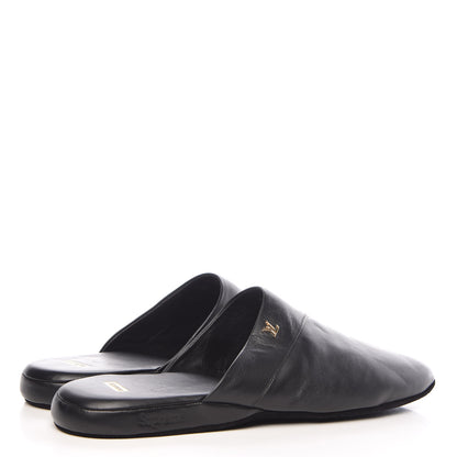 Louis Vuitton X SUPREME Lambskin Mens Hugh Slippers 8 Black 4 of 11
