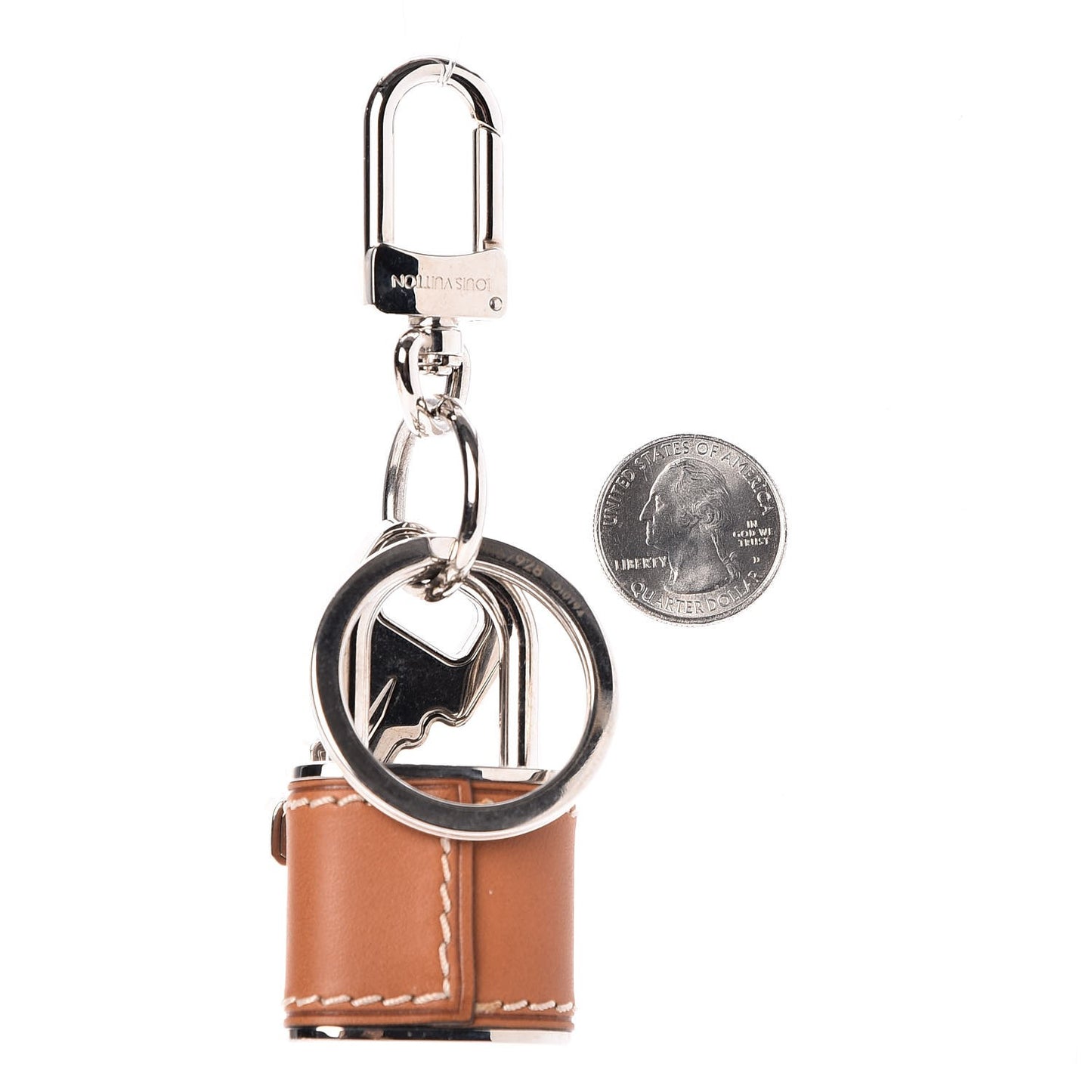 Vachetta Lock and Key Bag Charm Key Holder