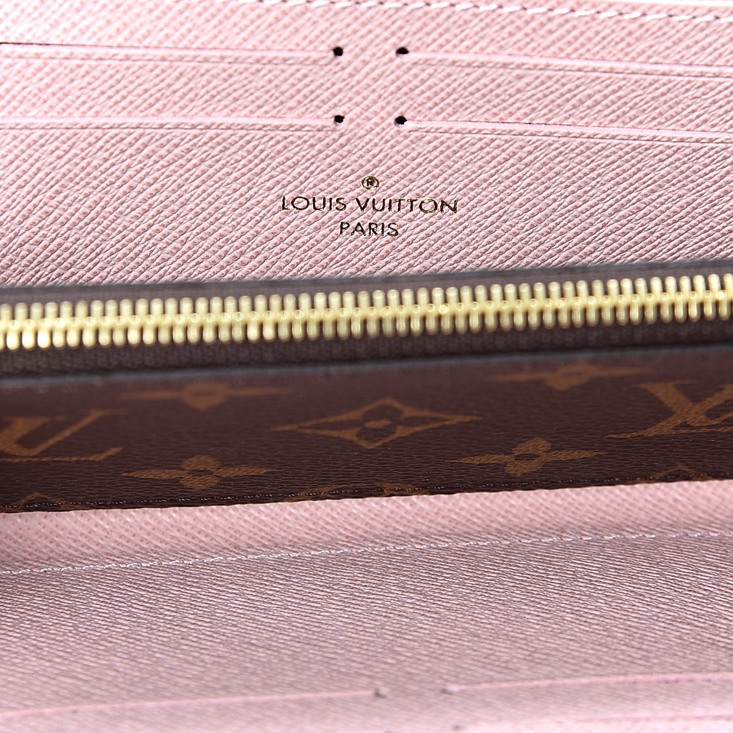 Monogram Clemence Wallet Rose Ballerine