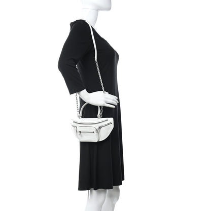 Alexander Wang Crocodile Embossed Patent Mini Top Handle Attica Belt Bag White 3 of 11