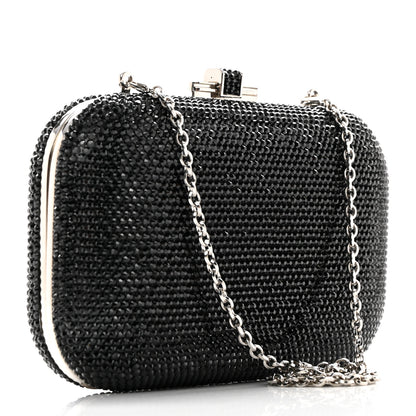 Judith Leiber Swarovski Crystal Minaudiere Clutch Black 3 of 9