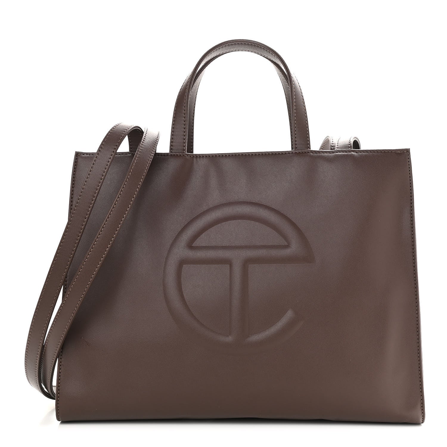 Telfar Vegan Leather Medium Shopping Bag Chocolate 1 of 11