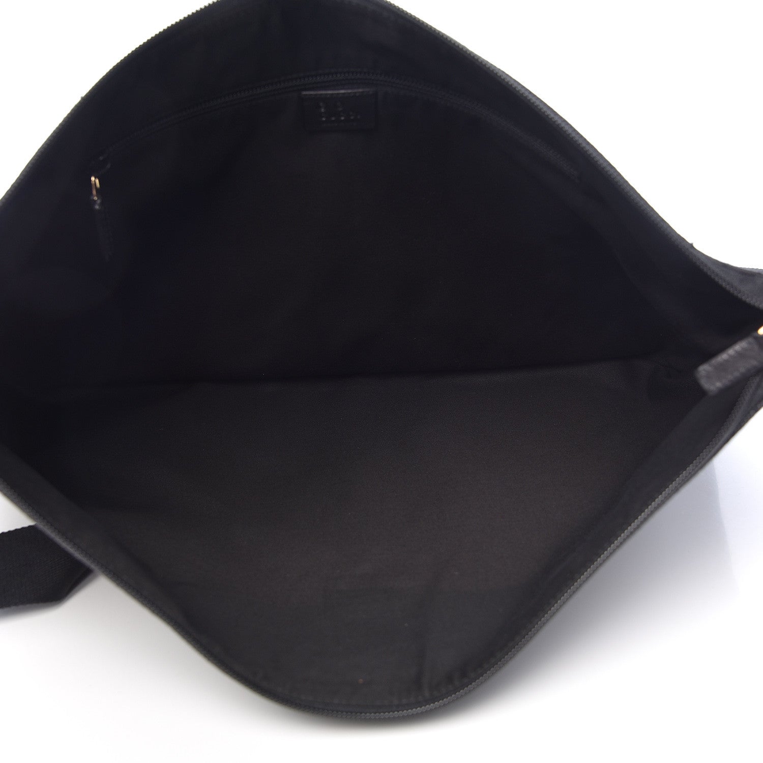 Gucci Denim Monogram Flat Messenger Bag Black 5 of 10