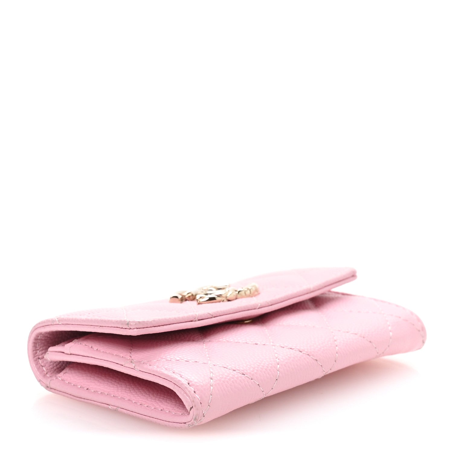 Chanel Caviar Quilted CC Flap Card Holder Pink 4 of 8