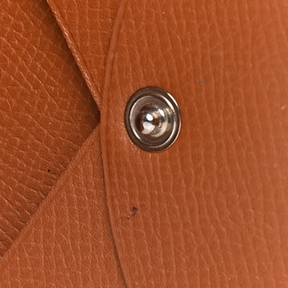 Hermes Epsom Calvi Card Case Gold 7 of 8
