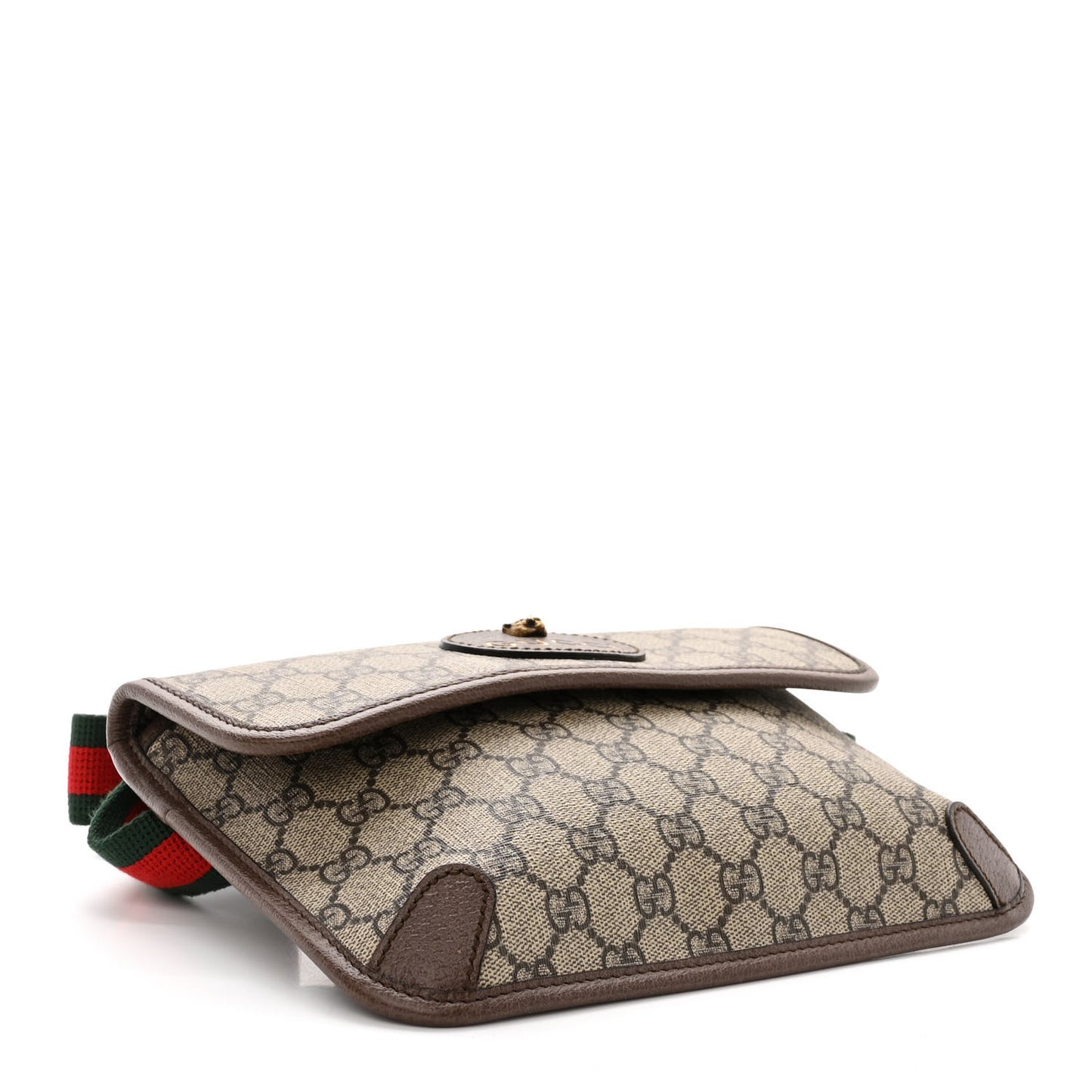 GG Supreme Monogram Neo Vintage Web Belt Bag Brown