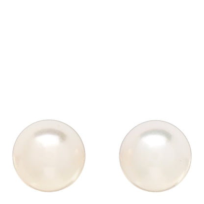 Tiffany 18K White Gold Akoya Pearl 6-6.5mm Signature Pearl Earrings 1 of 4