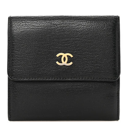 Chanel Goatskin Compact CC Flap Wallet Black 1 of 10