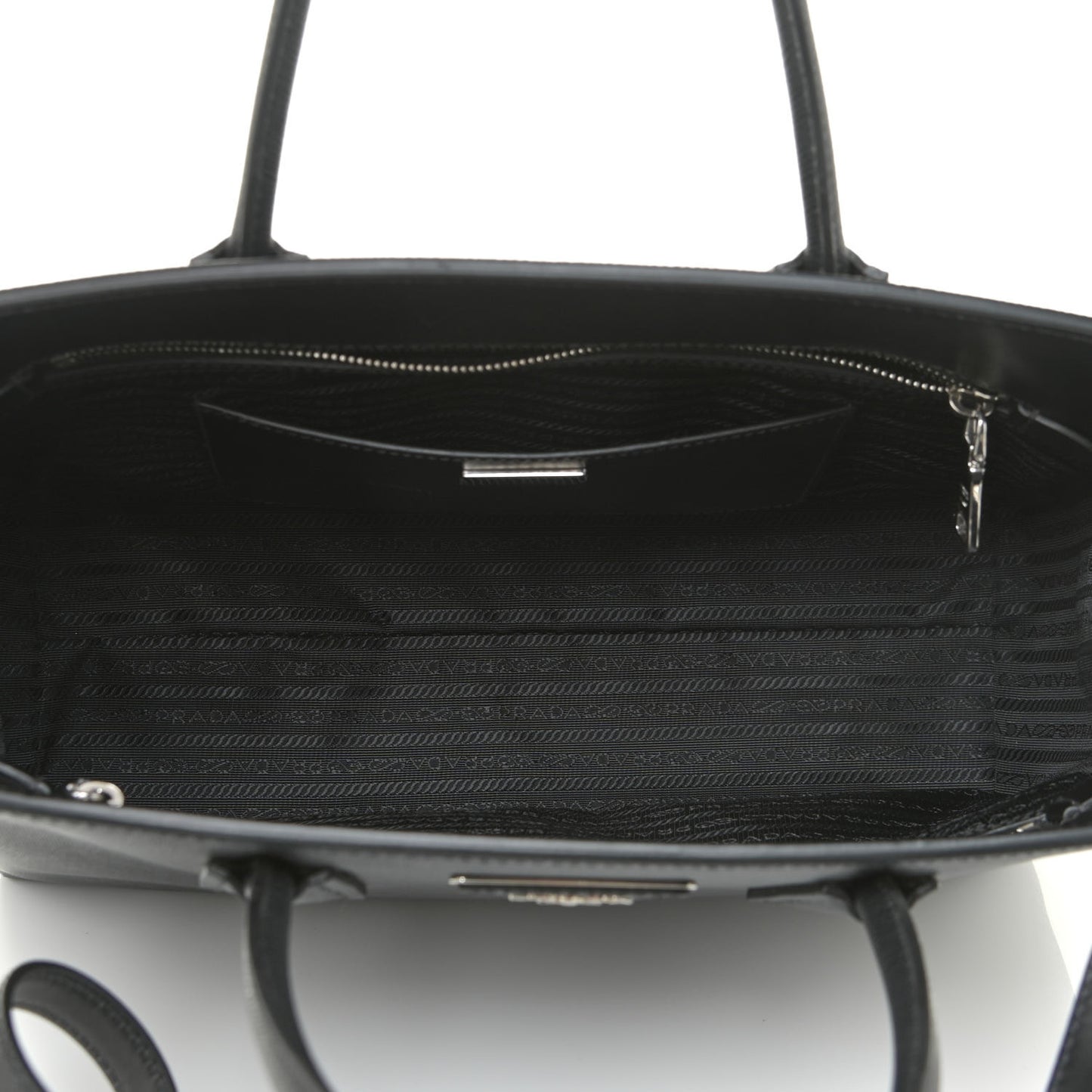 Saffiano Cuir Medium Tote Black Fuoco