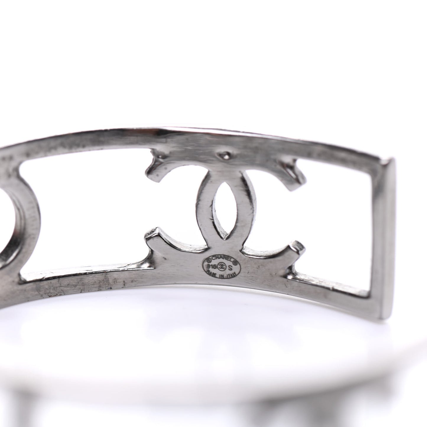 Metal Logo Cuff Silver