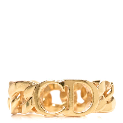 Christian Dior Metal Danseuse Etoile Chain Ring M Gold 1 of 5