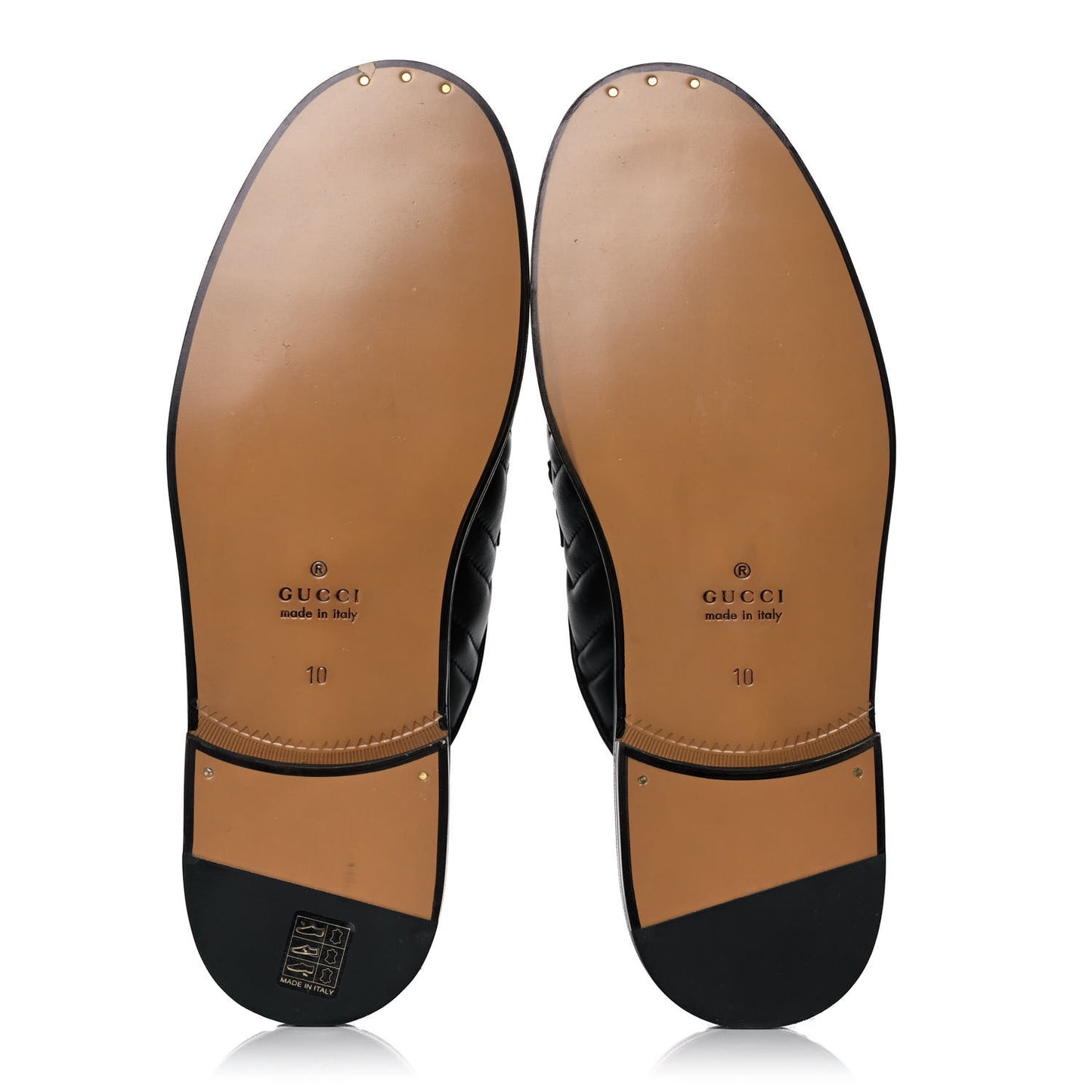 Nappa Matelasse Mens GG Marmont Slippers 10 Black