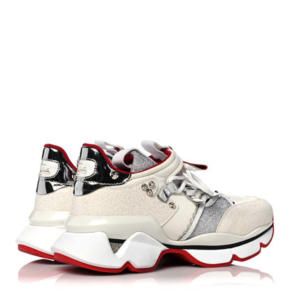 Christian Louboutin Calfskin Glitter Donna Red Runner Sneaker 36.5 White 4 of 9