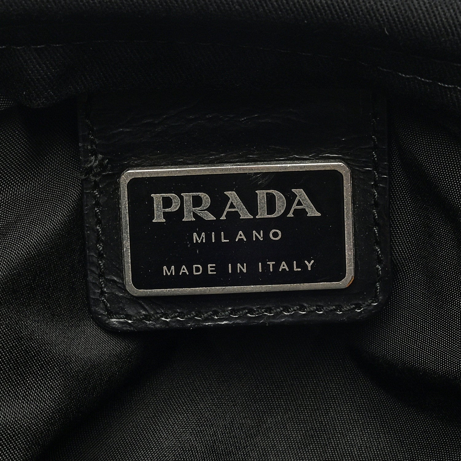 Prada Tessuto Nylon Saffiano Flat Messenger Bag Black 6 of 9