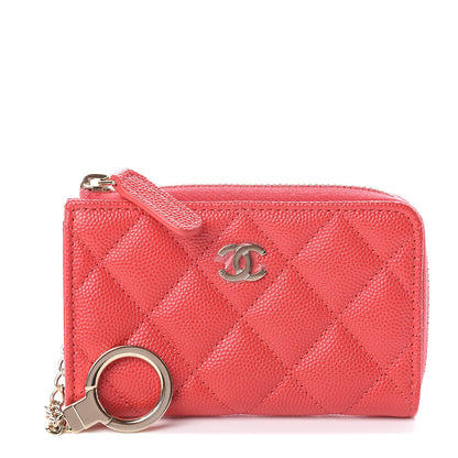 Chanel Caviar Quilted Key Holder Case Red 1 of 6